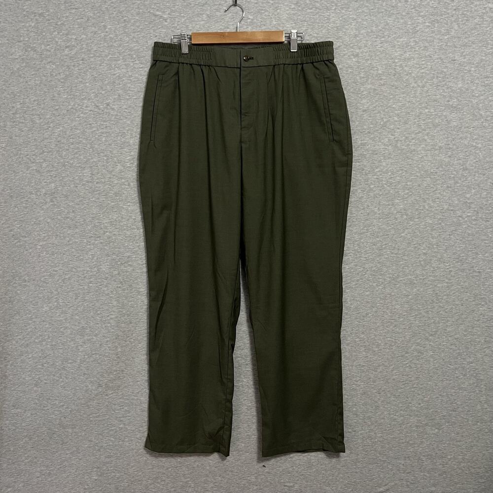 Harry Brown London Pants Mens 38R Bamboo Viscose Blend Stretch Elastic Waist